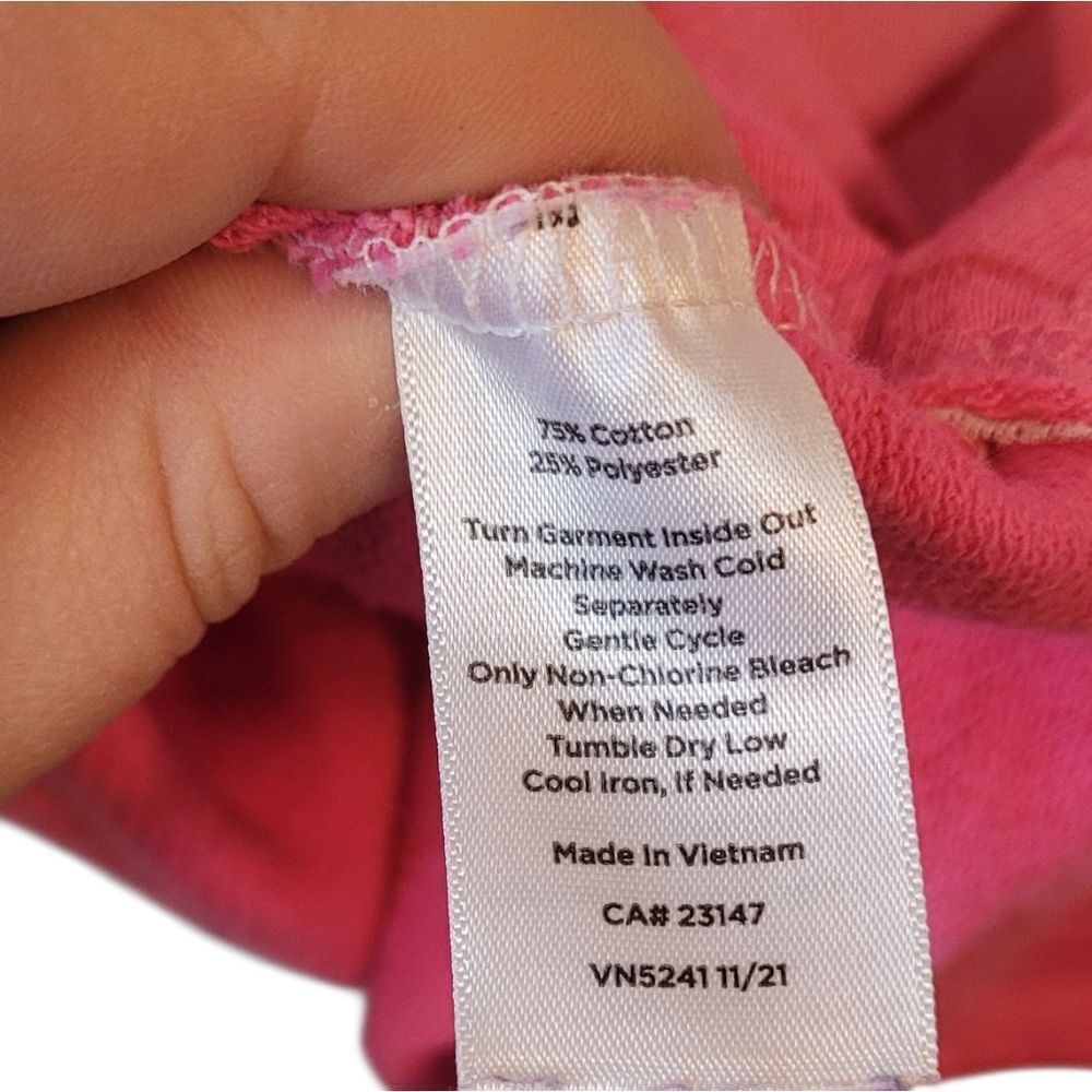 T By Talbots White & Pink Ombre Stripe Quarter Zip Sweatshirt Size M - Picture 6 of 6